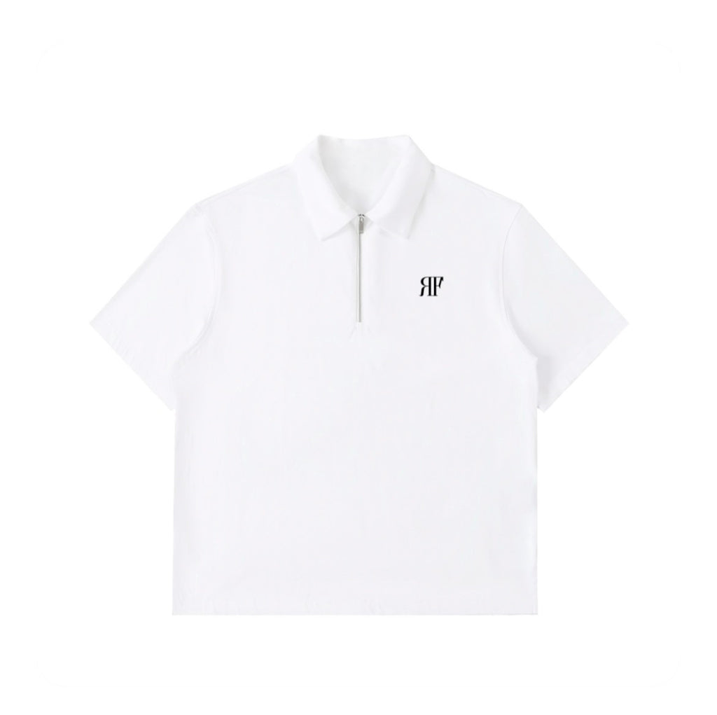 RFL Zipper Polo White