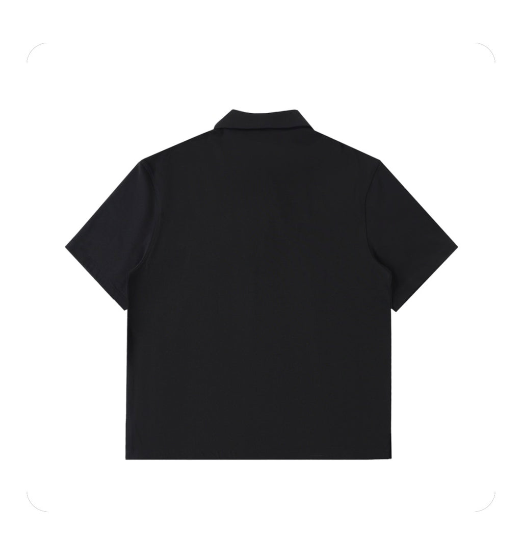 RFL Zipper Polo Black