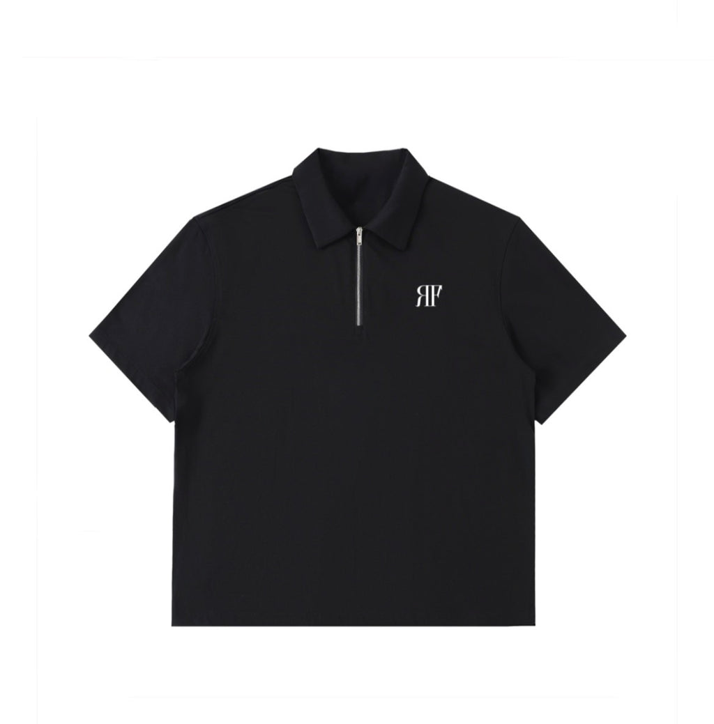 RFL Zipper Polo Black