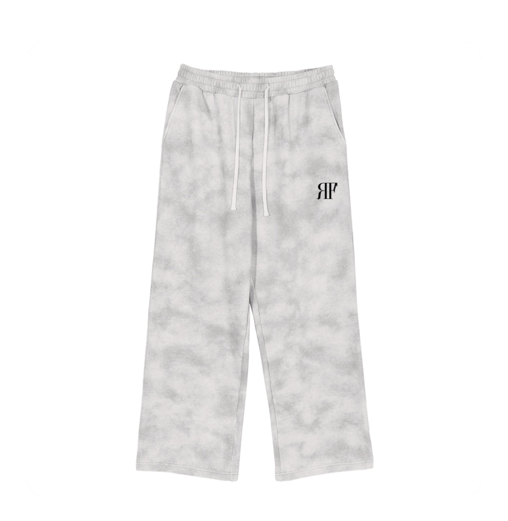 Marbled Wide-Leg Joggers